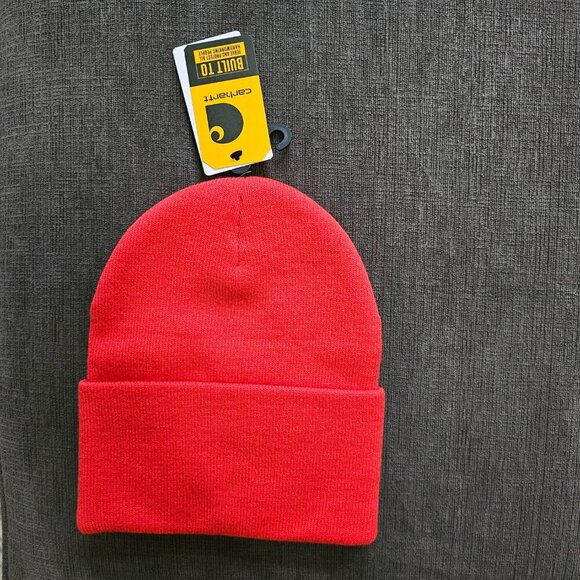 Carhartt Unisex Cuffed Watch Beanie Acrylic Knit Bittersweet One Size - Picture 5 of 8